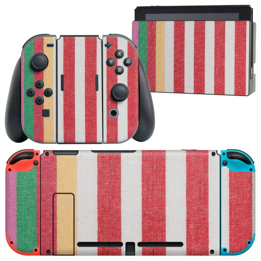 igsticker Nintendo Switch 用 デザインスキンシール 任天堂 ニンテンドー スイッチ 専用 本体ドック Joy-Con Joycon ジョイコン 専用 ゲーム機 カバー アクセサリー フィルム ステッカー 008700 ストライプ カラフル 模様 igsticker Nintendo Switch 用 デザインスキンシール 任天堂 ニンテンドー スイッチ 専用 本体ドック Joy-Con Joycon ジョイコン 専用 ゲーム機 カバー アクセサリー フィルム ステッカー 008700 ストライプ カラフル 模様