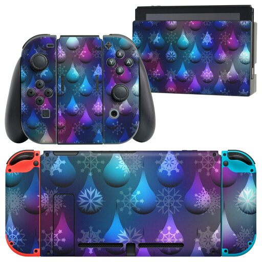 igsticker Nintendo Switch 用 デザインスキンシール 任天堂 ニンテンドー スイッチ 専用 本体ドック Joy-Con Joycon ジョイコン 専用 ゲーム機 カバー アクセサリー フィルム ステッカー 008748 雪 結晶 雫 しずく ブルー 青 igsticker Nintendo Switch 用 デザインスキンシール 任天堂 ニンテンドー スイッチ 専用 本体ドック Joy-Con Joycon ジョイコン 専用 ゲーム機 カバー アクセサリー フィルム ステッカー 008748 雪 結晶 雫 しずく ブルー 青