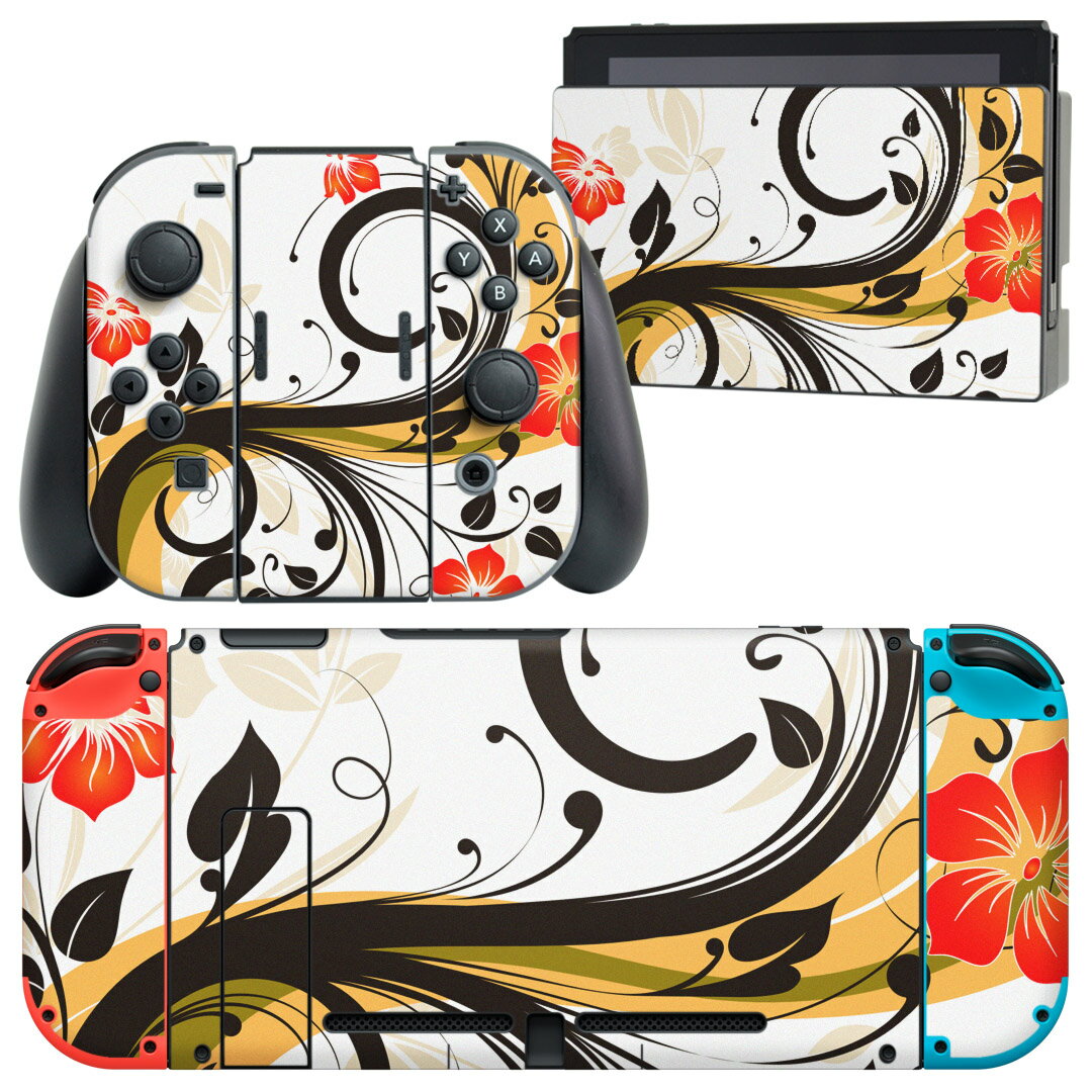 製品名 Nintendo Switch 本体裏面＆ドック正面＆ジョイコン専用 デザインスキンシール セット内容 Nintendo Switch 本体＆ドック＆ジョイコン用スキンシール（各1枚） ニンテンドースイッチ専用です。携帯機のSwitch LiteやProコンには対応していません。 商品特徴 再剥離性シートを素材に採用し、細かな位置調整がしやすく貼り直しが容易です。専用の業務プリンターを使い、商品画像と遜色のない美しい印刷仕上がり。 注意事項 画像はサンプルですので、ご覧の環境によっては多少色味に違いを感じる場合がございます。 イメージと違った、モニターと色味が異なるという理由での交換や返金はご対応出来かねます。スキンシールのみの販売で、ニンテンドースイッチ本体などは付属しません。シワができた場合、ドライヤーなどで軽く温め、外側に向けてシワを伸ばすように貼ってください。初回貼付時の位置調整や貼り直しは可能ですが、しっかりと押し付けて接着させた後の再剥離、再利用は保証しておりません。また接着部に油分や汚れが付着しますと角の部分は剥がれやすくなりますので、貼付時はあまり触れないようにご注意ください。無地のセミグロスシートにデザインをプリントした商品で、デコなどの加工はございません。 凹凸や光沢があるように見えたり布地や金属を素材にしたように見える商品もありますが、デザインの図版によるものです。印刷時に微妙な画像のズレが生じる場合がございます。ご注文後に1点1点制作する受注生産品の為、不良品以外のご返品や交換は固くお断りします。当店における繰り返しの実機テストでは問題ありませんでしたが、経過年数や使用環境により、シールを剥がす際に本体の塗装が一部剥がれる可能性があります。恐れ入りますが、万が一そのような状況になった場合でも当店ではゲーム機本体の保証は出来かねますので、予めご理解の上お求めください。 商品発送 完全受注生産のハンドメイド商品となりますので、既製品と比べて発送までお時間を頂いています。 基本的に決済確認後2?3営業日、最大で10営業日での発送となります。繁忙期や休業日明けの場合はさらに時間がかかる場合があります。 その際には別途メールにてご連絡致します。メール便の場合、発送日から到着までに2?4日ほどかかる場合が多く、紛失などの保障もご対応できかねます。あらかじめご了承下さい。