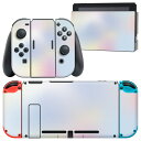 igsticker Nintendo Switch 用 デザインスキンシール 任天堂 ニンテンドー スイッチ 専用 本体ドック Joy-Con Joycon ジョイコン 専用 ゲーム機 カバー アクセサリー フィルム ステッカー 009634 水彩 ピンク 青