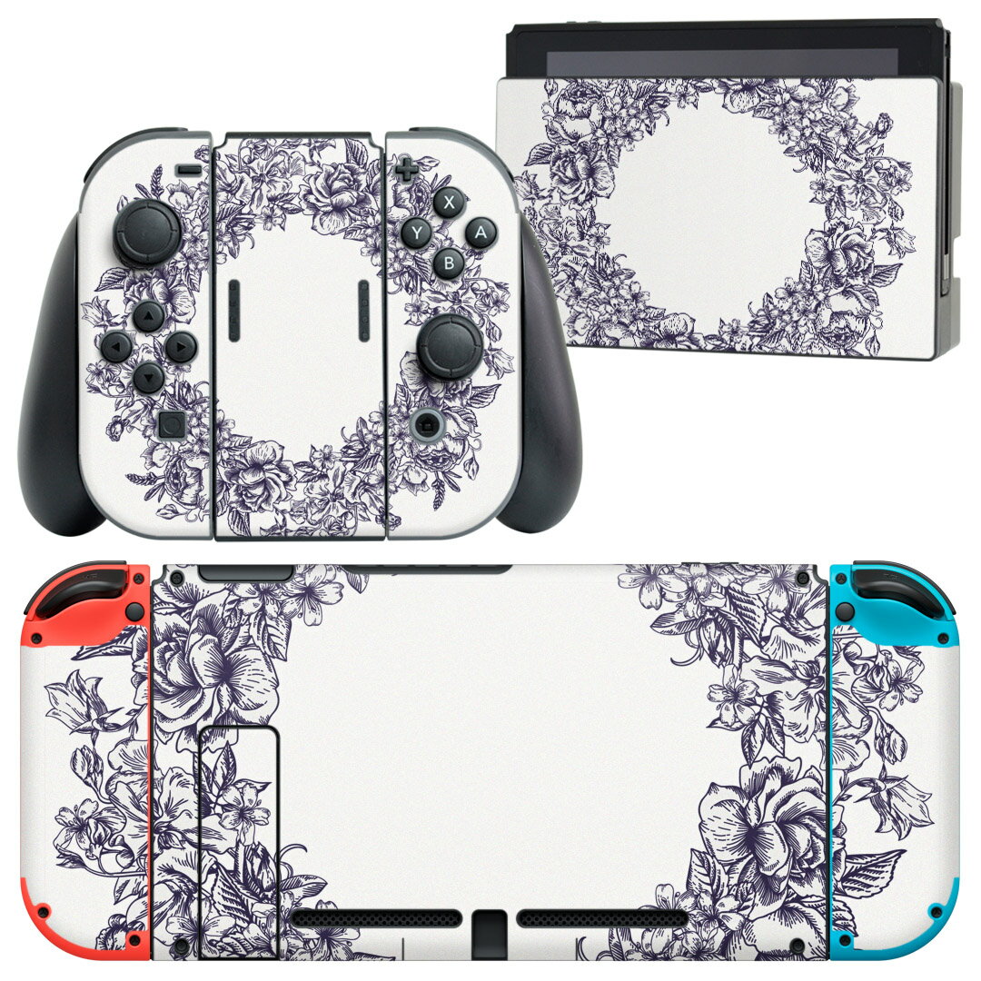 igsticker Nintendo Switch 用 デザインスキンシール 任天堂 ニンテンドー スイッチ 専用 本体ドック Joy-Con Joycon ジョイコン 専用 ゲーム機 カバー アクセサリー フィルム ステッカー 009661 リース アンティーク