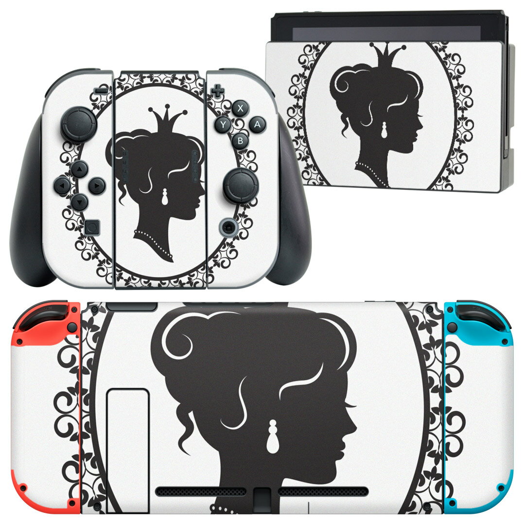 igsticker Nintendo Switch 用 デザインスキンシール 任天堂 ニンテンドー スイッチ 専用 本体ドック Joy-Con Joycon ジョイコン 専用 ゲーム機 カバー アクセサリー フィルム ステッカー 009790 人物　モノクロ　アンティーク