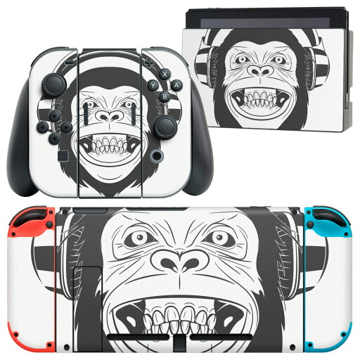 igsticker Nintendo Switch 用 デザインスキンシール 任天堂 ニンテンドー スイッチ 専用 本体ドック Joy-Con Joycon ジョイコン 専用 ゲーム機 カバー アクセサリー フィルム ステッカー 009818 動物 猿 音楽 igsticker Nintendo Switch 用 デザインスキンシール 任天堂 ニンテンドー スイッチ 専用 本体ドック Joy-Con Joycon ジョイコン 専用 ゲーム機 カバー アクセサリー フィルム ステッカー 009818 動物 猿 音楽