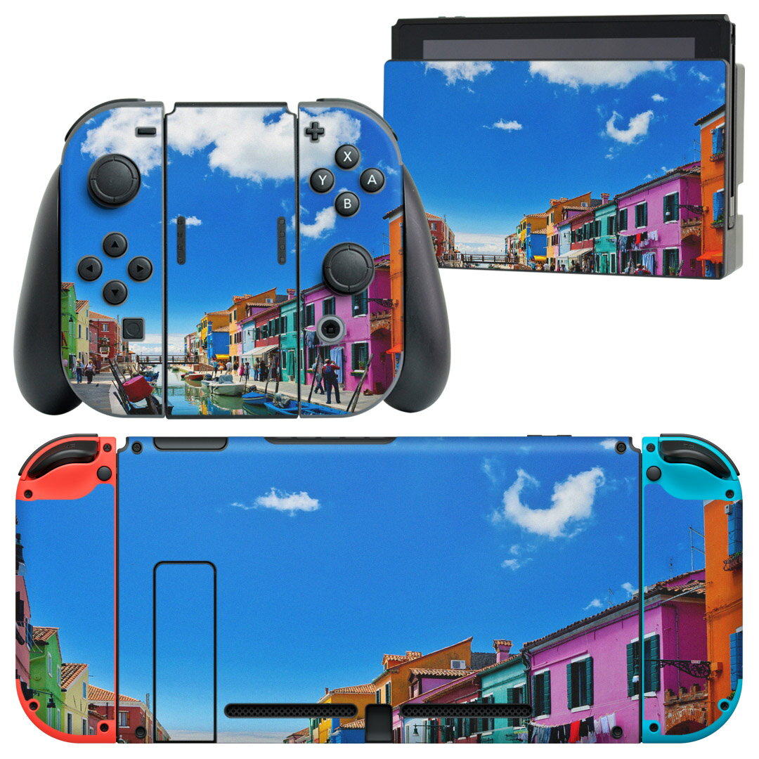 igsticker Nintendo Switch 用 デザインスキンシール 任天堂 ニンテンドー スイッチ 専用 本体ドック Joy-Con Joycon ジョイコン 専用 ゲーム機 カバー アクセサリー フィルム ステッカー 009835 外国　風景　写真