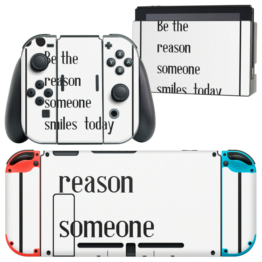 igsticker Nintendo Switch 用 デザインスキンシール 任天堂 ニンテンドー スイッチ 専用 本体ドック Joy-Con Joycon ジョイコン 専用 ゲーム機 カバー アクセサリー フィルム ステッカー 009847 英語 文字 格言
