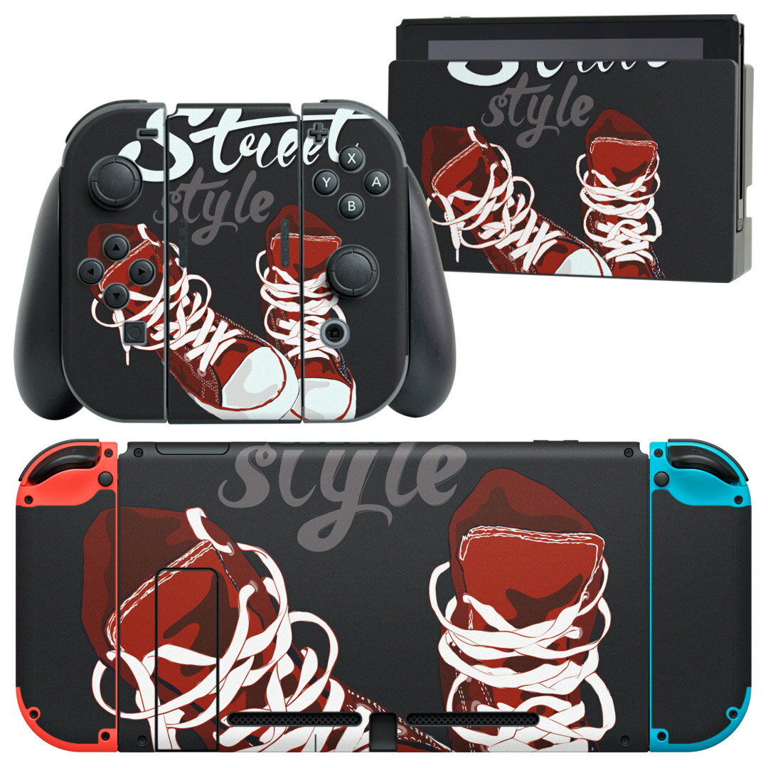 igsticker Nintendo Switch 用 デザインスキンシール 任天堂 ニンテンドー スイッチ 専用 本体ドック Joy-Con Joycon ジョイコン 専用 ゲーム機 カバー アクセサリー フィルム ステッカー 010165 おしゃれ　ファッション　英語