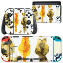 igsticker Nintendo Switch 用 デザインスキンシール 任天堂 ニンテンドー スイッチ 専用 本体ドック Joy-Con Joycon ジョイコン 専用 ゲーム機 カバー アクセサリー フィルム ステッカー 010276 動物 猫 水彩