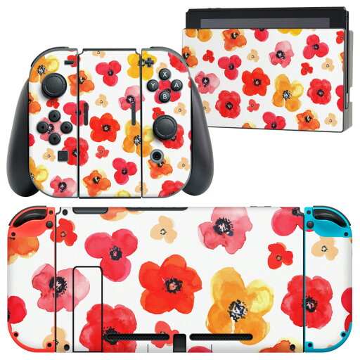 igsticker Nintendo Switch 用 デザインスキンシール 任天堂 ニンテンドー スイッチ 専用 本体ドック Joy-Con Joycon ジョイコン 専用 ゲーム機 カバー アクセサリー フィルム ステッカー 010282 花 赤 オレンジ igsticker Nintendo Switch 用 デザインスキンシール 任天堂 ニンテンドー スイッチ 専用 本体ドック Joy-Con Joycon ジョイコン 専用 ゲーム機 カバー アクセサリー フィルム ステッカー 010282 花 赤 オレンジ