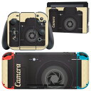igsticker Nintendo Switch 用 デザインスキンシール 任天堂 ニンテンドー スイッチ 専用 本体ドック Joy-Con Joycon ジョイコン 専用 ゲーム機 カバー アクセサリー フィルム ステッカー 010304 カメラ 英語 黒(2)