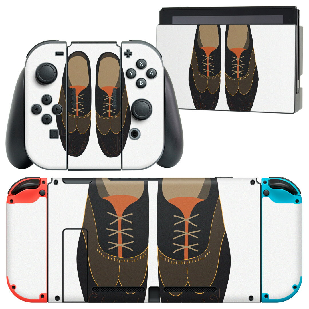 igsticker Nintendo Switch 用 デザインスキンシール 任天堂 ニンテンドー スイッチ 専用 本体ドック Joy-Con Joycon ジョイコン 専用 ゲーム機 カバー アクセサリー フィルム ステッカー 010318 おしゃれ ファッション 靴