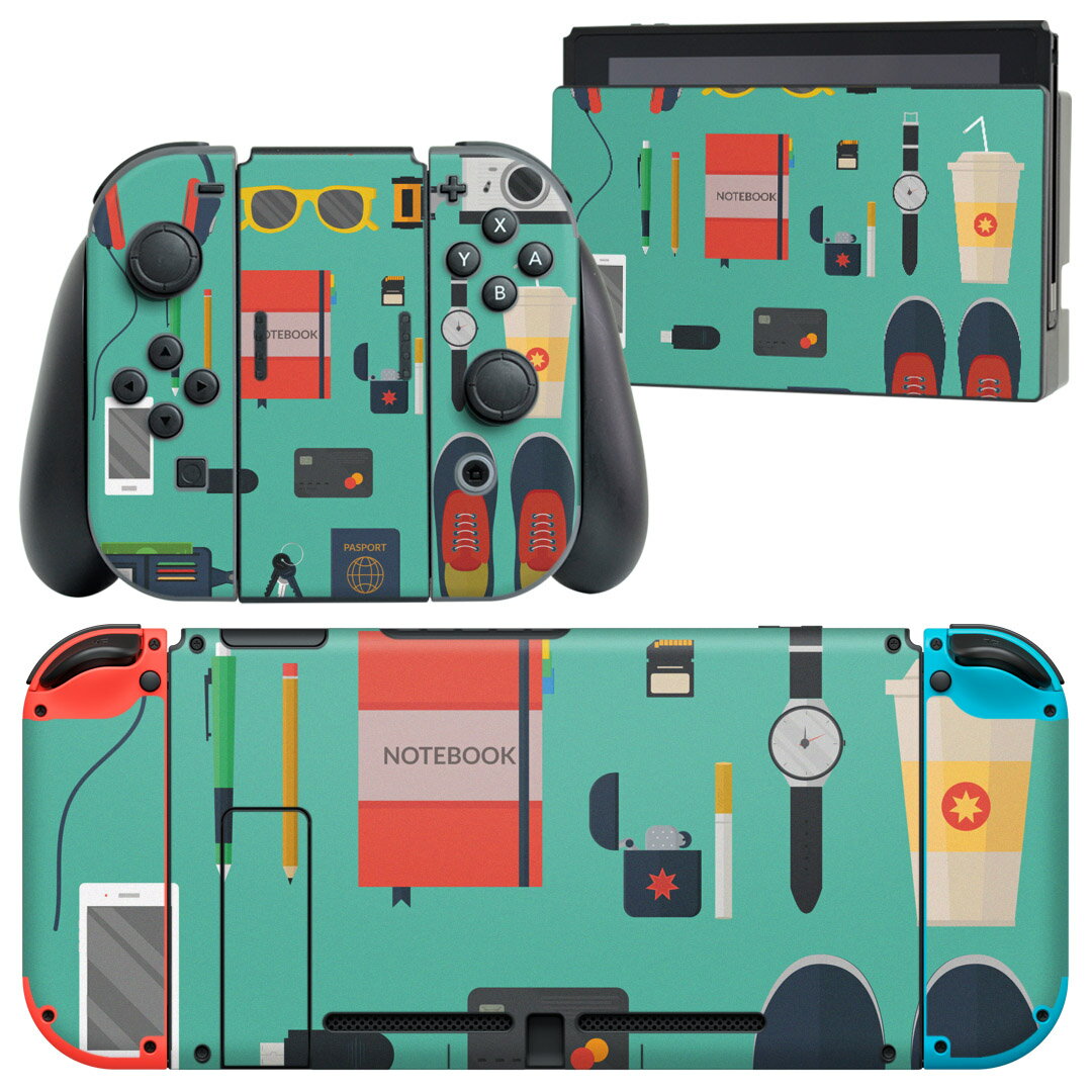 igsticker Nintendo Switch 用 デザインスキンシール 任天堂 ニンテンドー スイッチ 専用 本体ドック Joy-Con Joycon ジョイコン 専用 ゲーム機 カバー アクセサリー フィルム ステッカー 010329 おしゃれ　ファッション　カメラ