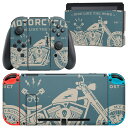 igsticker Nintendo Switch 用 デザインスキンシール 任天堂 ニンテンドー スイッチ 専用 本体ドック Joy-Con Joycon ジョイコン 専用 ゲーム機 カバー アクセサリー フィルム ステッカー 010466 乗り物 バイク レトロ(2)
