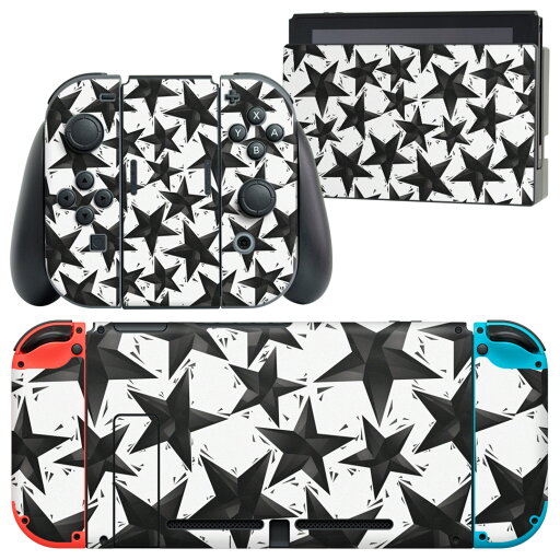 igsticker Nintendo Switch 用 デザインスキンシール 任天堂 ニンテンドー スイッチ 専用 本体ドック Joy-Con Joycon ジョイコン 専用 ゲーム機 カバー アクセサリー フィルム ステッカー 010512 星 白 黒 igsticker Nintendo Switch 用 デザインスキンシール 任天堂 ニンテンドー スイッチ 専用 本体ドック Joy-Con Joycon ジョイコン 専用 ゲーム機 カバー アクセサリー フィルム ステッカー 010512 星 白 黒