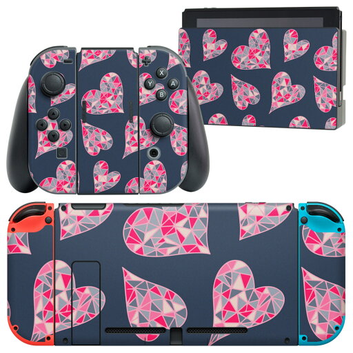 igsticker Nintendo Switch 用 デザインスキンシール 任天堂 ニンテンドー スイッチ 専用 本体ドック Joy-Con Joycon ジョイコン 専用 ゲーム機 カバー アクセサリー フィルム ステッカー 010650 ハート グレー ピンク igsticker Nintendo Switch 用 デザインスキンシール 任天堂 ニンテンドー スイッチ 専用 本体ドック Joy-Con Joycon ジョイコン 専用 ゲーム機 カバー アクセサリー フィルム ステッカー 010650 ハート グレー ピンク