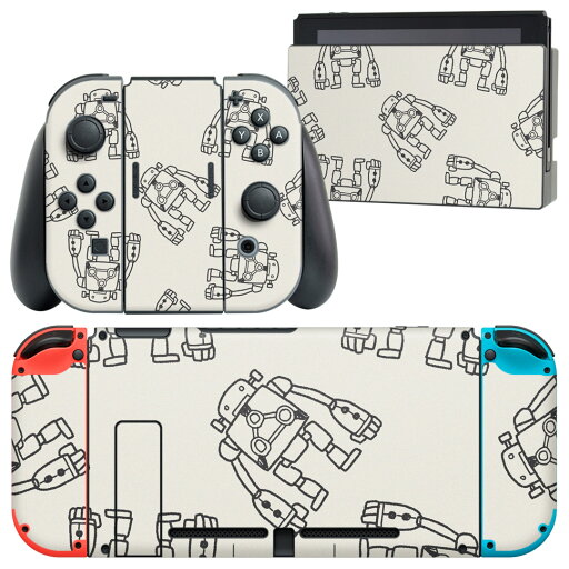 igsticker Nintendo Switch 用 デザインスキンシール 任天堂 ニンテンドー スイッチ 専用 本体ドック Joy-Con Joycon ジョイコン 専用 ゲーム機 カバー アクセサリー フィルム ステッカー 010672 ロボット 白 黒 igsticker Nintendo Switch 用 デザインスキンシール 任天堂 ニンテンドー スイッチ 専用 本体ドック Joy-Con Joycon ジョイコン 専用 ゲーム機 カバー アクセサリー フィルム ステッカー 010672 ロボット 白 黒