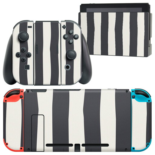 igsticker Nintendo Switch 用 デザインスキンシール 任天堂 ニンテンドー スイッチ 専用 本体ドック Joy-Con Joycon ジョイコン 専用 ゲーム機 カバー アクセサリー フィルム ステッカー 010739 ボーダー 白 黒 igsticker Nintendo Switch 用 デザインスキンシール 任天堂 ニンテンドー スイッチ 専用 本体ドック Joy-Con Joycon ジョイコン 専用 ゲーム機 カバー アクセサリー フィルム ステッカー 010739 ボーダー 白 黒