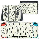 igsticker Nintendo Switch 用 デザインスキンシール 任天堂 ニンテンドー スイッチ 専用 本体ドック Joy-Con Joycon ジョイコン 専用 ゲーム機 カバー アクセサリー フィルム ステッカー 010798 白 黒 ダイヤ(2)
