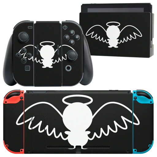 igsticker Nintendo Switch 用 デザインスキンシール 任天堂 ニンテンドー スイッチ 専用 本体ドック Joy-Con Joycon ジョイコン 専用 ゲーム機 カバー アクセサリー フィルム ステッカー 010816 天使 黒 白 igsticker Nintendo Switch 用 デザインスキンシール 任天堂 ニンテンドー スイッチ 専用 本体ドック Joy-Con Joycon ジョイコン 専用 ゲーム機 カバー アクセサリー フィルム ステッカー 010816 天使 黒 白