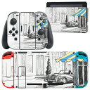 igsticker Nintendo Switch 用 デザインスキンシール 任天堂 ニンテンドー スイッチ 専用 本体ドック Joy-Con Joycon ジョイコン 専用 ゲーム機 カバー アクセサリー フィルム ステッカー 010819 イラスト 車 風景(2)