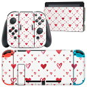 igsticker Nintendo Switch 用 デザインスキンシール 任天堂 ニンテンドー スイッチ 専用 本体ドック Joy-Con Joycon ジョイコン 専用 ゲーム機 カバー アクセサリー フィルム ステッカー 010852 ハート 赤 色彩