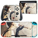 igsticker Nintendo Switch 用 デザインスキンシール 任天堂 ニンテンドー スイッチ 専用 本体ドック Joy-Con Joycon ジョイコン 専用 ゲーム機 カバー アクセサリー フィルム ステッカー 010877 女性 色彩 エレガント