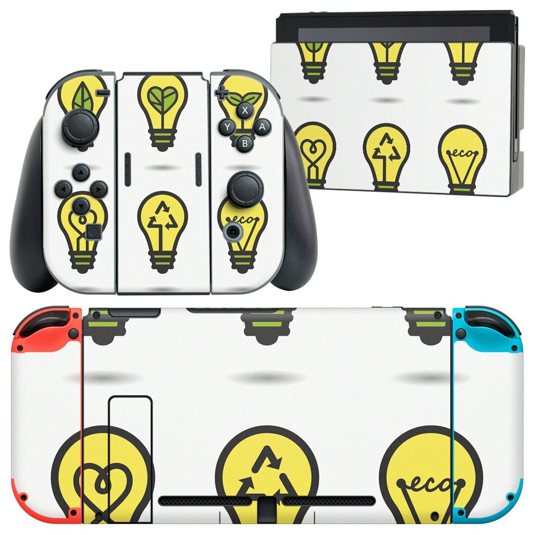 製品名 Nintendo Switch 本体裏面＆ドック正面＆ジョイコン専用 デザインスキンシール セット内容 Nintendo Switch 本体＆ドック＆ジョイコン用スキンシール（各1枚） ニンテンドースイッチ専用です。携帯機のSwitch LiteやProコンには対応していません。 商品特徴 再剥離性シートを素材に採用し、細かな位置調整がしやすく貼り直しが容易です。専用の業務プリンターを使い、商品画像と遜色のない美しい印刷仕上がり。 注意事項 画像はサンプルですので、ご覧の環境によっては多少色味に違いを感じる場合がございます。 イメージと違った、モニターと色味が異なるという理由での交換や返金はご対応出来かねます。スキンシールのみの販売で、ニンテンドースイッチ本体などは付属しません。シワができた場合、ドライヤーなどで軽く温め、外側に向けてシワを伸ばすように貼ってください。初回貼付時の位置調整や貼り直しは可能ですが、しっかりと押し付けて接着させた後の再剥離、再利用は保証しておりません。また接着部に油分や汚れが付着しますと角の部分は剥がれやすくなりますので、貼付時はあまり触れないようにご注意ください。無地のセミグロスシートにデザインをプリントした商品で、デコなどの加工はございません。 凹凸や光沢があるように見えたり布地や金属を素材にしたように見える商品もありますが、デザインの図版によるものです。印刷時に微妙な画像のズレが生じる場合がございます。ご注文後に1点1点制作する受注生産品の為、不良品以外のご返品や交換は固くお断りします。当店における繰り返しの実機テストでは問題ありませんでしたが、経過年数や使用環境により、シールを剥がす際に本体の塗装が一部剥がれる可能性があります。恐れ入りますが、万が一そのような状況になった場合でも当店ではゲーム機本体の保証は出来かねますので、予めご理解の上お求めください。 商品発送 完全受注生産のハンドメイド商品となりますので、既製品と比べて発送までお時間を頂いています。 基本的に決済確認後2?3営業日、最大で10営業日での発送となります。繁忙期や休業日明けの場合はさらに時間がかかる場合があります。 その際には別途メールにてご連絡致します。メール便の場合、発送日から到着までに2?4日ほどかかる場合が多く、紛失などの保障もご対応できかねます。あらかじめご了承下さい。