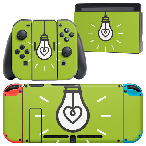 igsticker Nintendo Switch 用 デザインスキンシール 任天堂 ニンテンドー スイッチ 専用 本体ドック Joy-Con Joycon ジョイコン 専用 ゲーム機 カバー アクセサリー フィルム ステッカー 011024 電球 緑 シンプル igsticker Nintendo Switch 用 デザインスキンシール 任天堂 ニンテンドー スイッチ 専用 本体ドック Joy-Con Joycon ジョイコン 専用 ゲーム機 カバー アクセサリー フィルム ステッカー 011024 電球 緑 シンプル