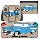 igsticker Nintendo Switch 用 デザインスキンシール 任天堂 ニンテンドー スイッチ 専用 本体ドック Joy-Con Joycon ジョイコン 専用 ゲーム機 カバー アクセサリー フィルム ステッカー 011051 乗り物 車 レトロ(2)