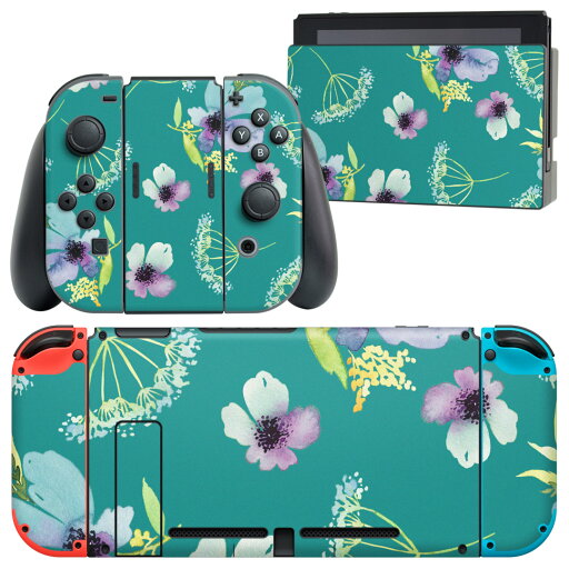igsticker Nintendo Switch 用 デザインスキンシール 任天堂 ニンテンドー スイッチ 専用 本体ドック Joy-Con Joycon ジョイコン 専用 ゲーム機 カバー アクセサリー フィルム ステッカー 011100 花 水玉 緑 igsticker Nintendo Switch 用 デザインスキンシール 任天堂 ニンテンドー スイッチ 専用 本体ドック Joy-Con Joycon ジョイコン 専用 ゲーム機 カバー アクセサリー フィルム ステッカー 011100 花 水玉 緑