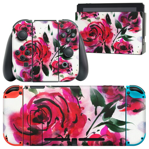 igsticker Nintendo Switch 用 デザインスキンシール 任天堂 ニンテンドー スイッチ 専用 本体ドック Joy-Con Joycon ジョイコン 専用 ゲーム機 カバー アクセサリー フィルム ステッカー 011132 花 バラ ピンク igsticker Nintendo Switch 用 デザインスキンシール 任天堂 ニンテンドー スイッチ 専用 本体ドック Joy-Con Joycon ジョイコン 専用 ゲーム機 カバー アクセサリー フィルム ステッカー 011132 花 バラ ピンク