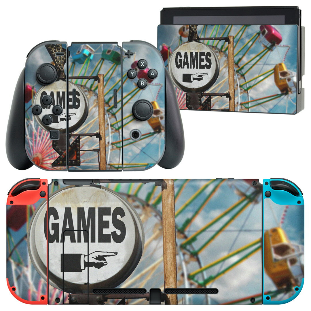 igsticker Nintendo Switch 用 デザインスキンシール 任天堂 ニンテンドー スイッチ 専用 本体ドック Joy-Con Joycon ジョイコン 専用 ゲーム機 カバー アクセサリー フィルム ステッカー 011175 看板 英語 ビンテージ