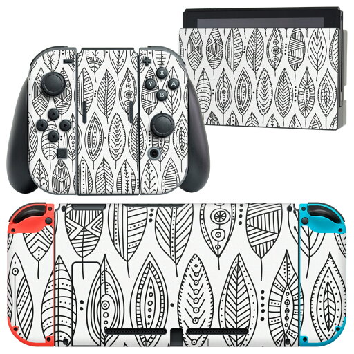 igsticker Nintendo Switch 用 デザインスキンシール 任天堂 ニンテンドー スイッチ 専用 本体ドック Joy-Con Joycon ジョイコン 専用 ゲーム機 カバー アクセサリー フィルム ステッカー 011220 植物 模様 白 黒 igsticker Nintendo Switch 用 デザインスキンシール 任天堂 ニンテンドー スイッチ 専用 本体ドック Joy-Con Joycon ジョイコン 専用 ゲーム機 カバー アクセサリー フィルム ステッカー 011220 植物 模様 白 黒