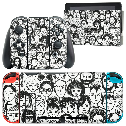 igsticker Nintendo Switch 用 デザインスキンシール 任天堂 ニンテンドー スイッチ 専用 本体ドック Joy-Con Joycon ジョイコン 専用 ゲーム機 カバー アクセサリー フィルム ステッカー 011254 キャラクター 白 黒 igsticker Nintendo Switch 用 デザインスキンシール 任天堂 ニンテンドー スイッチ 専用 本体ドック Joy-Con Joycon ジョイコン 専用 ゲーム機 カバー アクセサリー フィルム ステッカー 011254 キャラクター 白 黒