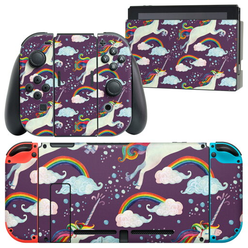 igsticker Nintendo Switch 用 デザインスキンシール 任天堂 ニンテンドー スイッチ 専用 本体ドック Joy-Con Joycon ジョイコン 専用 ゲーム機 カバー アクセサリー フィルム ステッカー 011270 ペガサス 虹 紫 igsticker Nintendo Switch 用 デザインスキンシール 任天堂 ニンテンドー スイッチ 専用 本体ドック Joy-Con Joycon ジョイコン 専用 ゲーム機 カバー アクセサリー フィルム ステッカー 011270 ペガサス 虹 紫