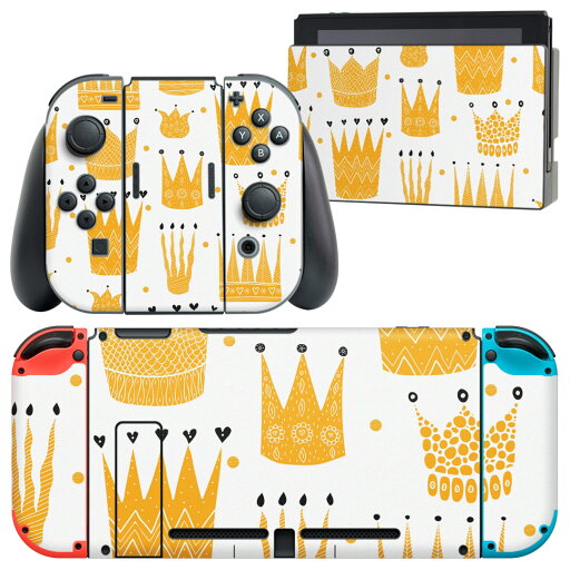 igsticker Nintendo Switch 用 デザインスキンシール 任天堂 ニンテンドー スイッチ 専用 本体ドック Joy-Con Joycon ジョイコン 専用 ゲーム機 カバー アクセサリー フィルム ステッカー 011319 王冠 ハート 黄色 igsticker Nintendo Switch 用 デザインスキンシール 任天堂 ニンテンドー スイッチ 専用 本体ドック Joy-Con Joycon ジョイコン 専用 ゲーム機 カバー アクセサリー フィルム ステッカー 011319 王冠 ハート 黄色