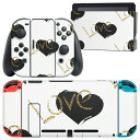 igsticker Nintendo Switch 用 デザインスキンシール 任天堂 ニンテンドー スイッチ 専用 本体ドック Joy-Con Joycon ジョイコン 専用 ゲーム機 カバー アクセサリー フィルム ステッカー 011380 LOVE ハート 文字