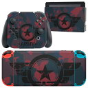igsticker Nintendo Switch 用 デザインスキンシール 任天堂 ニンテンドー スイッチ 専用 本体ドック Joy-Con Joycon ジョイコン 専用 ゲーム機 カバー アクセサリー フィルム ステッカー 011595 アーミー 迷彩 カモフラ