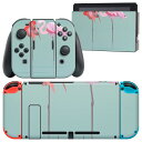 igsticker Nintendo Switch 用 デザインスキンシール 任天堂 ニンテンドー スイッチ 専用 本体ドック Joy-Con Joycon ジョイコン 専用 ゲーム機 カバー アクセサリー フィルム ステッカー 011652 フラミンゴ 水辺 動物(2)