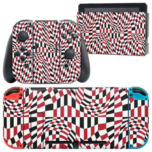 igsticker Nintendo Switch 用 デザインスキンシール 任天堂 ニンテンドー スイッチ 専用 本体ドック Joy-Con Joycon ジョイコン 専用 ゲーム機 カバー アクセサリー フィルム ステッカー 011681 模様 赤 黒 igsticker Nintendo Switch 用 デザインスキンシール 任天堂 ニンテンドー スイッチ 専用 本体ドック Joy-Con Joycon ジョイコン 専用 ゲーム機 カバー アクセサリー フィルム ステッカー 011681 模様 赤 黒