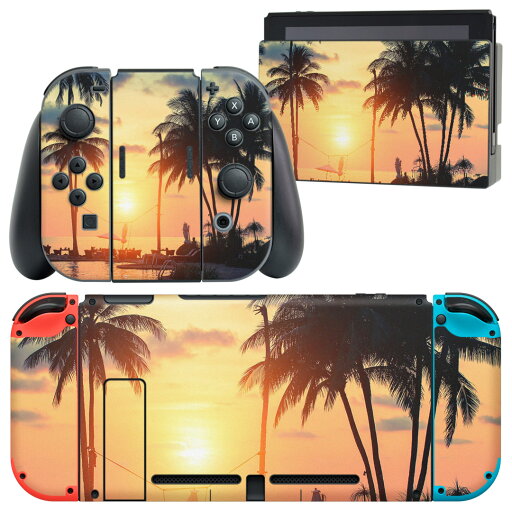 igsticker Nintendo Switch 用 デザインスキンシール 任天堂 ニンテンドー スイッチ 専用 本体ドック Joy-Con Joycon ジョイコン 専用 ゲーム機 カバー アクセサリー フィルム ステッカー 011779 写真 ヤシの木 夕焼け igsticker Nintendo Switch 用 デザインスキンシール 任天堂 ニンテンドー スイッチ 専用 本体ドック Joy-Con Joycon ジョイコン 専用 ゲーム機 カバー アクセサリー フィルム ステッカー 011779 写真 ヤシの木 夕焼け