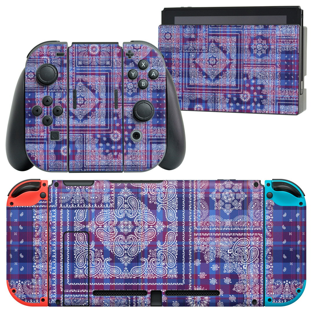 製品名 Nintendo Switch 本体裏面＆ドック正面＆ジョイコン専用 デザインスキンシール セット内容 Nintendo Switch 本体＆ドック＆ジョイコン用スキンシール（各1枚） ニンテンドースイッチ専用です。携帯機のSwitch LiteやProコンには対応していません。 商品特徴 再剥離性シートを素材に採用し、細かな位置調整がしやすく貼り直しが容易です。専用の業務プリンターを使い、商品画像と遜色のない美しい印刷仕上がり。 注意事項 画像はサンプルですので、ご覧の環境によっては多少色味に違いを感じる場合がございます。 イメージと違った、モニターと色味が異なるという理由での交換や返金はご対応出来かねます。スキンシールのみの販売で、ニンテンドースイッチ本体などは付属しません。シワができた場合、ドライヤーなどで軽く温め、外側に向けてシワを伸ばすように貼ってください。初回貼付時の位置調整や貼り直しは可能ですが、しっかりと押し付けて接着させた後の再剥離、再利用は保証しておりません。また接着部に油分や汚れが付着しますと角の部分は剥がれやすくなりますので、貼付時はあまり触れないようにご注意ください。無地のセミグロスシートにデザインをプリントした商品で、デコなどの加工はございません。 凹凸や光沢があるように見えたり布地や金属を素材にしたように見える商品もありますが、デザインの図版によるものです。印刷時に微妙な画像のズレが生じる場合がございます。ご注文後に1点1点制作する受注生産品の為、不良品以外のご返品や交換は固くお断りします。当店における繰り返しの実機テストでは問題ありませんでしたが、経過年数や使用環境により、シールを剥がす際に本体の塗装が一部剥がれる可能性があります。恐れ入りますが、万が一そのような状況になった場合でも当店ではゲーム機本体の保証は出来かねますので、予めご理解の上お求めください。 商品発送 完全受注生産のハンドメイド商品となりますので、既製品と比べて発送までお時間を頂いています。 基本的に決済確認後2?3営業日、最大で10営業日での発送となります。繁忙期や休業日明けの場合はさらに時間がかかる場合があります。 その際には別途メールにてご連絡致します。メール便の場合、発送日から到着までに2?4日ほどかかる場合が多く、紛失などの保障もご対応できかねます。あらかじめご了承下さい。