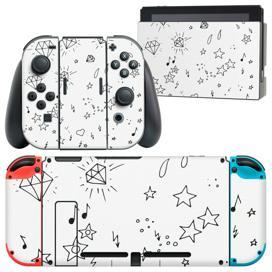 igsticker Nintendo Switch 用 デザインスキンシール 任天堂 ニンテンドー スイッチ 専用 本体ドック Joy-Con Joycon ジョイコン 専用 ..