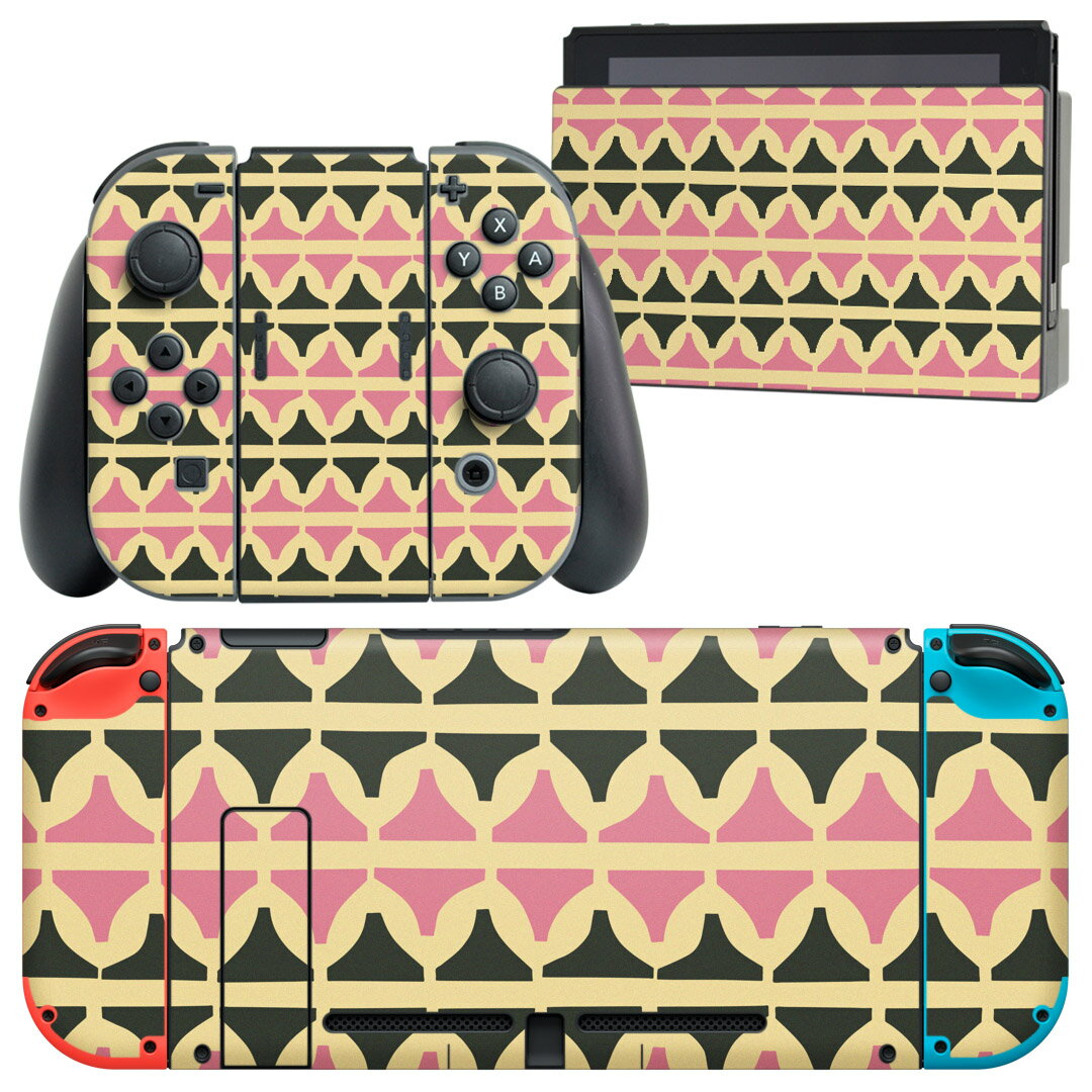 igsticker Nintendo Switch 用 デザインスキンシール 任天堂 ニンテンドー スイッチ 専用 本体ドック Joy-Con Joycon ジョイコン 専用 ゲーム機 カバー アクセサリー フィルム ステッカー 012024 かわいい　模様　柄