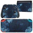 igsticker Nintendo Switch 用 デザインスキンシール 任天堂 ニンテンドー スイッチ 専用 本体ドック Joy-Con Joycon ジョイコン 専用 ゲーム機 カバー アクセサリー フィルム ステッカー 012045 夏 植物 数字(2)