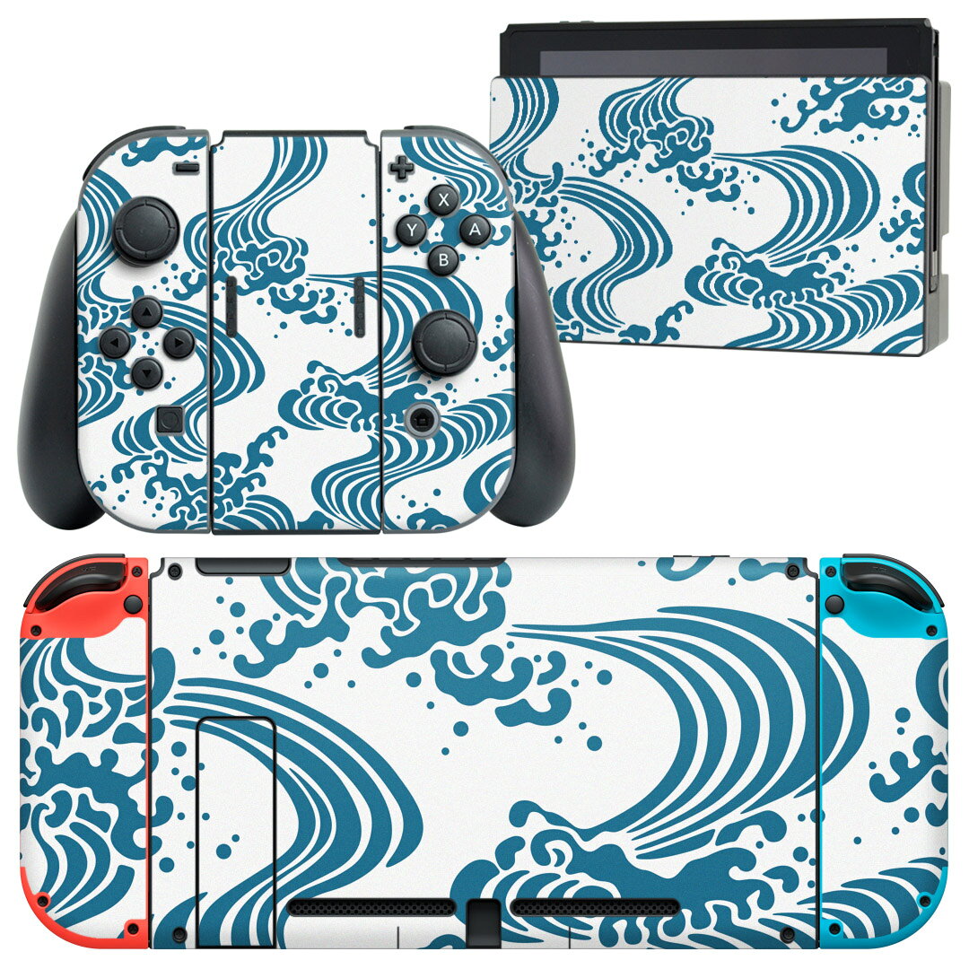 製品名 Nintendo Switch 本体裏面＆ドック正面＆ジョイコン専用 デザインスキンシール セット内容 Nintendo Switch 本体＆ドック＆ジョイコン用スキンシール（各1枚） ニンテンドースイッチ専用です。携帯機のSwitch LiteやProコンには対応していません。 商品特徴 再剥離性シートを素材に採用し、細かな位置調整がしやすく貼り直しが容易です。専用の業務プリンターを使い、商品画像と遜色のない美しい印刷仕上がり。 注意事項 画像はサンプルですので、ご覧の環境によっては多少色味に違いを感じる場合がございます。 イメージと違った、モニターと色味が異なるという理由での交換や返金はご対応出来かねます。スキンシールのみの販売で、ニンテンドースイッチ本体などは付属しません。シワができた場合、ドライヤーなどで軽く温め、外側に向けてシワを伸ばすように貼ってください。初回貼付時の位置調整や貼り直しは可能ですが、しっかりと押し付けて接着させた後の再剥離、再利用は保証しておりません。また接着部に油分や汚れが付着しますと角の部分は剥がれやすくなりますので、貼付時はあまり触れないようにご注意ください。無地のセミグロスシートにデザインをプリントした商品で、デコなどの加工はございません。 凹凸や光沢があるように見えたり布地や金属を素材にしたように見える商品もありますが、デザインの図版によるものです。印刷時に微妙な画像のズレが生じる場合がございます。ご注文後に1点1点制作する受注生産品の為、不良品以外のご返品や交換は固くお断りします。当店における繰り返しの実機テストでは問題ありませんでしたが、経過年数や使用環境により、シールを剥がす際に本体の塗装が一部剥がれる可能性があります。恐れ入りますが、万が一そのような状況になった場合でも当店ではゲーム機本体の保証は出来かねますので、予めご理解の上お求めください。 商品発送 完全受注生産のハンドメイド商品となりますので、既製品と比べて発送までお時間を頂いています。 基本的に決済確認後2?3営業日、最大で10営業日での発送となります。繁忙期や休業日明けの場合はさらに時間がかかる場合があります。 その際には別途メールにてご連絡致します。メール便の場合、発送日から到着までに2?4日ほどかかる場合が多く、紛失などの保障もご対応できかねます。あらかじめご了承下さい。