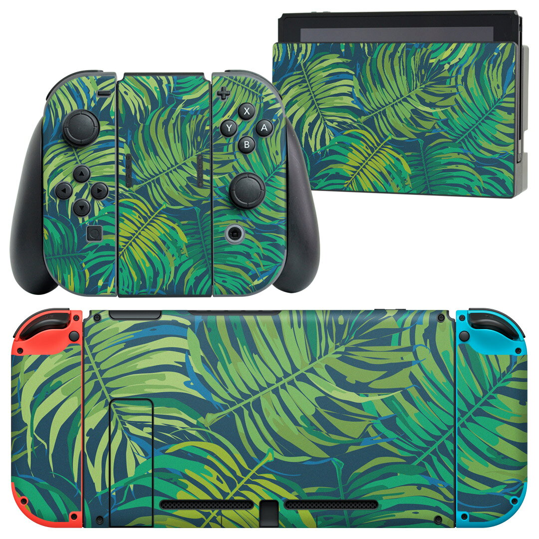 製品名 Nintendo Switch 本体裏面＆ドック正面＆ジョイコン専用 デザインスキンシール セット内容 Nintendo Switch 本体＆ドック＆ジョイコン用スキンシール（各1枚） ニンテンドースイッチ専用です。携帯機のSwitch LiteやProコンには対応していません。 商品特徴 再剥離性シートを素材に採用し、細かな位置調整がしやすく貼り直しが容易です。専用の業務プリンターを使い、商品画像と遜色のない美しい印刷仕上がり。 注意事項 画像はサンプルですので、ご覧の環境によっては多少色味に違いを感じる場合がございます。 イメージと違った、モニターと色味が異なるという理由での交換や返金はご対応出来かねます。スキンシールのみの販売で、ニンテンドースイッチ本体などは付属しません。シワができた場合、ドライヤーなどで軽く温め、外側に向けてシワを伸ばすように貼ってください。初回貼付時の位置調整や貼り直しは可能ですが、しっかりと押し付けて接着させた後の再剥離、再利用は保証しておりません。また接着部に油分や汚れが付着しますと角の部分は剥がれやすくなりますので、貼付時はあまり触れないようにご注意ください。無地のセミグロスシートにデザインをプリントした商品で、デコなどの加工はございません。 凹凸や光沢があるように見えたり布地や金属を素材にしたように見える商品もありますが、デザインの図版によるものです。印刷時に微妙な画像のズレが生じる場合がございます。ご注文後に1点1点制作する受注生産品の為、不良品以外のご返品や交換は固くお断りします。当店における繰り返しの実機テストでは問題ありませんでしたが、経過年数や使用環境により、シールを剥がす際に本体の塗装が一部剥がれる可能性があります。恐れ入りますが、万が一そのような状況になった場合でも当店ではゲーム機本体の保証は出来かねますので、予めご理解の上お求めください。 商品発送 完全受注生産のハンドメイド商品となりますので、既製品と比べて発送までお時間を頂いています。 基本的に決済確認後2?3営業日、最大で10営業日での発送となります。繁忙期や休業日明けの場合はさらに時間がかかる場合があります。 その際には別途メールにてご連絡致します。メール便の場合、発送日から到着までに2?4日ほどかかる場合が多く、紛失などの保障もご対応できかねます。あらかじめご了承下さい。