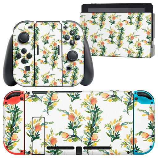 igsticker Nintendo Switch 用 デザインスキンシール 任天堂 ニンテンドー スイッチ 専用 本体ドック Joy-Con Joycon ジョイコン 専用 ゲーム機 カバー アクセサリー フィルム ステッカー 012152 花 花柄 白 igsticker Nintendo Switch 用 デザインスキンシール 任天堂 ニンテンドー スイッチ 専用 本体ドック Joy-Con Joycon ジョイコン 専用 ゲーム機 カバー アクセサリー フィルム ステッカー 012152 花 花柄 白