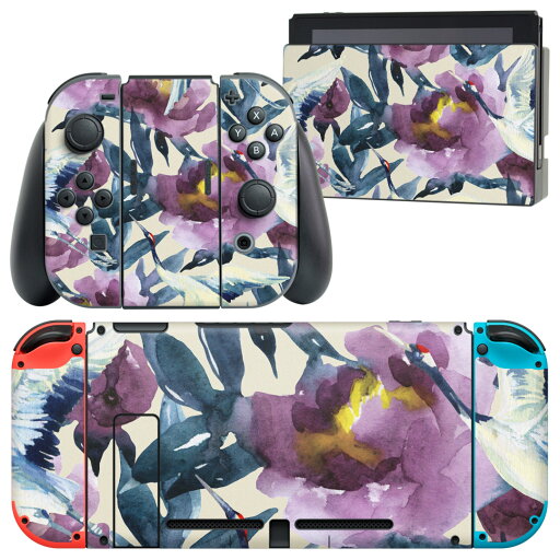 igsticker Nintendo Switch 用 デザインスキンシール 任天堂 ニンテンドー スイッチ 専用 本体ドック Joy-Con Joycon ジョイコン 専用 ゲーム機 カバー アクセサリー フィルム ステッカー 012162 花 鶴 鳥 igsticker Nintendo Switch 用 デザインスキンシール 任天堂 ニンテンドー スイッチ 専用 本体ドック Joy-Con Joycon ジョイコン 専用 ゲーム機 カバー アクセサリー フィルム ステッカー 012162 花 鶴 鳥