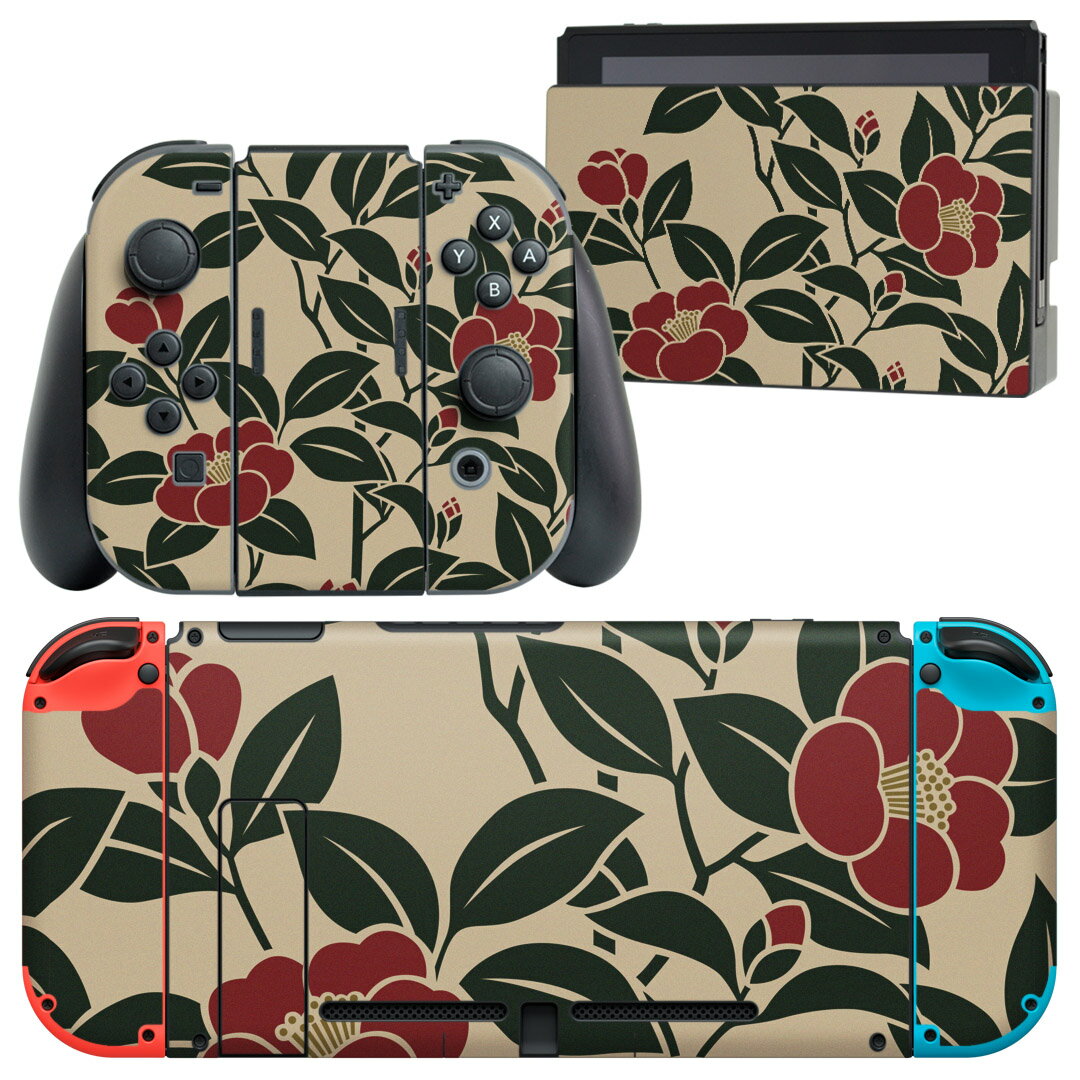 製品名 Nintendo Switch 本体裏面＆ドック正面＆ジョイコン専用 デザインスキンシール セット内容 Nintendo Switch 本体＆ドック＆ジョイコン用スキンシール（各1枚） ニンテンドースイッチ専用です。携帯機のSwitch LiteやProコンには対応していません。 商品特徴 再剥離性シートを素材に採用し、細かな位置調整がしやすく貼り直しが容易です。専用の業務プリンターを使い、商品画像と遜色のない美しい印刷仕上がり。 注意事項 画像はサンプルですので、ご覧の環境によっては多少色味に違いを感じる場合がございます。 イメージと違った、モニターと色味が異なるという理由での交換や返金はご対応出来かねます。スキンシールのみの販売で、ニンテンドースイッチ本体などは付属しません。シワができた場合、ドライヤーなどで軽く温め、外側に向けてシワを伸ばすように貼ってください。初回貼付時の位置調整や貼り直しは可能ですが、しっかりと押し付けて接着させた後の再剥離、再利用は保証しておりません。また接着部に油分や汚れが付着しますと角の部分は剥がれやすくなりますので、貼付時はあまり触れないようにご注意ください。無地のセミグロスシートにデザインをプリントした商品で、デコなどの加工はございません。 凹凸や光沢があるように見えたり布地や金属を素材にしたように見える商品もありますが、デザインの図版によるものです。印刷時に微妙な画像のズレが生じる場合がございます。ご注文後に1点1点制作する受注生産品の為、不良品以外のご返品や交換は固くお断りします。当店における繰り返しの実機テストでは問題ありませんでしたが、経過年数や使用環境により、シールを剥がす際に本体の塗装が一部剥がれる可能性があります。恐れ入りますが、万が一そのような状況になった場合でも当店ではゲーム機本体の保証は出来かねますので、予めご理解の上お求めください。 商品発送 完全受注生産のハンドメイド商品となりますので、既製品と比べて発送までお時間を頂いています。 基本的に決済確認後2?3営業日、最大で10営業日での発送となります。繁忙期や休業日明けの場合はさらに時間がかかる場合があります。 その際には別途メールにてご連絡致します。メール便の場合、発送日から到着までに2?4日ほどかかる場合が多く、紛失などの保障もご対応できかねます。あらかじめご了承下さい。