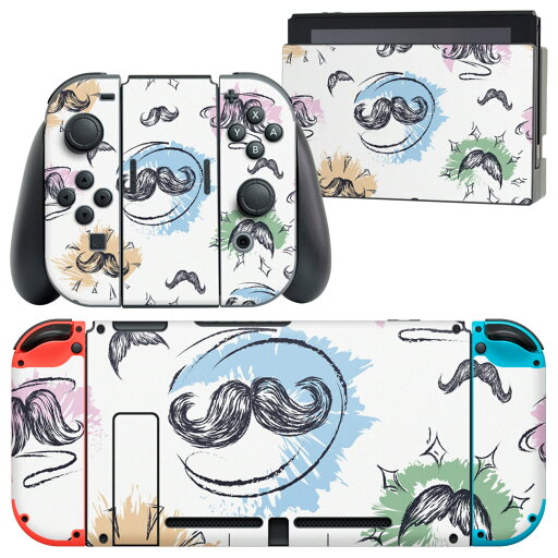 igsticker Nintendo Switch 用 デザインスキンシール 任天堂 ニンテンドー スイッチ 専用 本体ドック Joy-Con Joycon ジョイコン 専用 ゲーム機 カバー アクセサリー フィルム ステッカー 012294 ヒゲ カラフル イラスト igsticker Nintendo Switch 用 デザインスキンシール 任天堂 ニンテンドー スイッチ 専用 本体ドック Joy-Con Joycon ジョイコン 専用 ゲーム機 カバー アクセサリー フィルム ステッカー 012294 ヒゲ カラフル イラスト